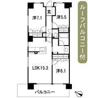 Floor: 3LDK, the area occupied: 73.7 sq m, Price: 38.9 million yen