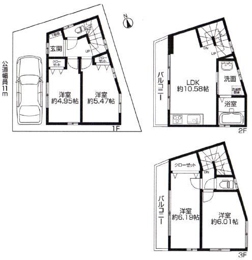 Floor plan. (A No. land), Price 29,800,000 yen, 4LDK, Land area 45 sq m , Building area 79.35 sq m