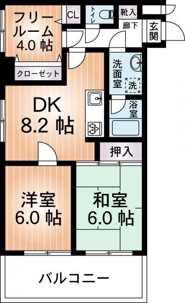 Floor plan. 2DK+S, Price 12.8 million yen, Occupied area 53.47 sq m 2SLDK type!