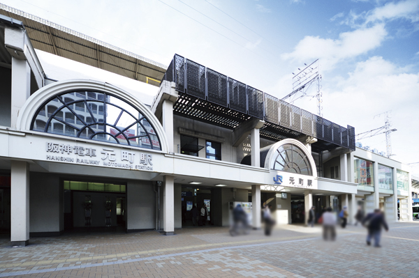 Surrounding environment. JR "Motomachi" station