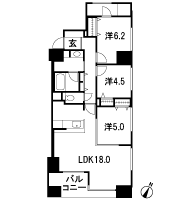Floor: 3LDK, occupied area: 76.36 sq m, Price: 48,600,000 yen ~ 57,500,000 yen