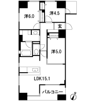 Floor: 3LDK, occupied area: 69.25 sq m, Price: 48,900,000 yen ・ 49,500,000 yen