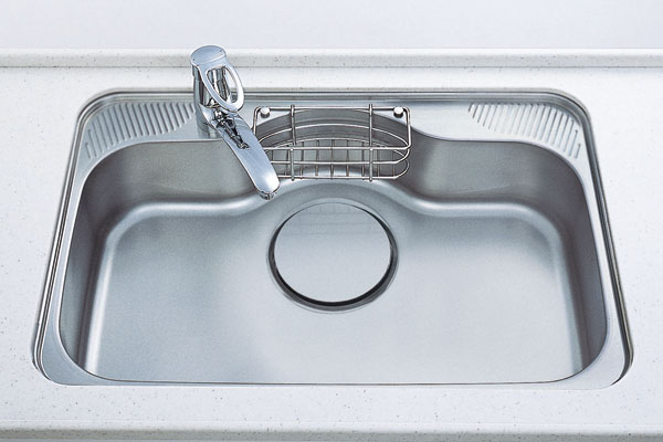 Kitchen.  [Stainless quiet sink] A large pot happy washable wide sink is suppressed and water splashing sound, It does not interfere with the conversation. It is with a pocket that can be refreshing housing the detergent and sponge (same specifications)