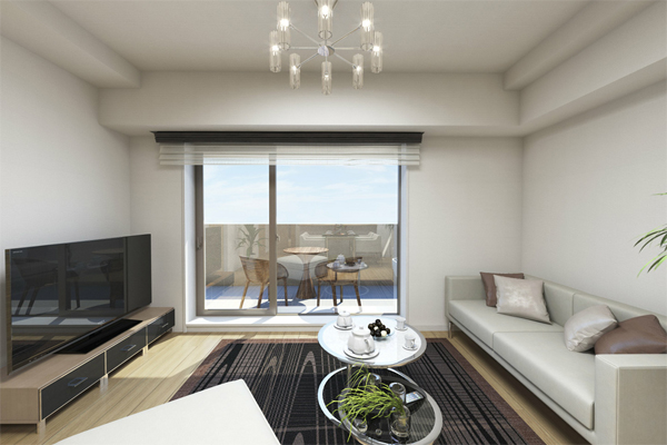 Living.  [living] Ya walls of muted colors, living ・ Space production to enhance the elegant dining is, So live it gives a relaxing time to family and visiting guests (B type Rendering CG)