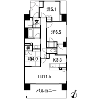 Floor: 3LDK, occupied area: 73.85 sq m, Price: 46,170,000 yen