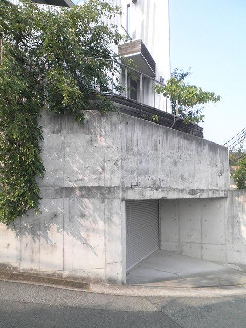 Parking lot. Floor plan which arranged the living room on the second floor