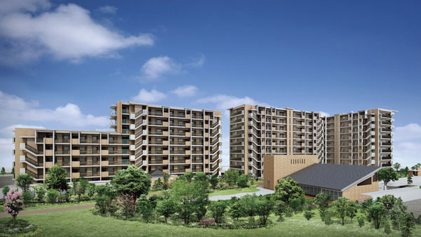 Features of the building.  [appearance] Regained ecosystem by planting native trees on site, Garden development is advanced, such as those connected with nearby woodlands (Rendering. It has drawn watermark part, In fact a slightly different)
