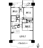 Floor: 3LDK, occupied area: 86.52 sq m, Price: TBD