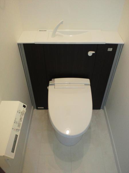 Toilet. 1st floor, Both second floor we use good products! 