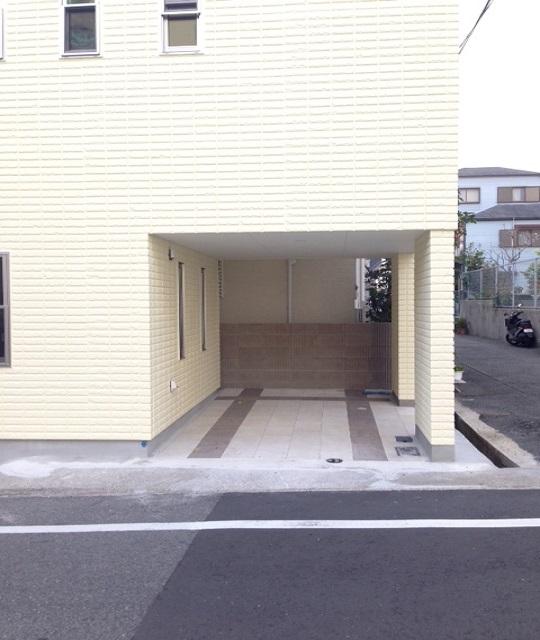 Parking lot. Garage is with a one minute