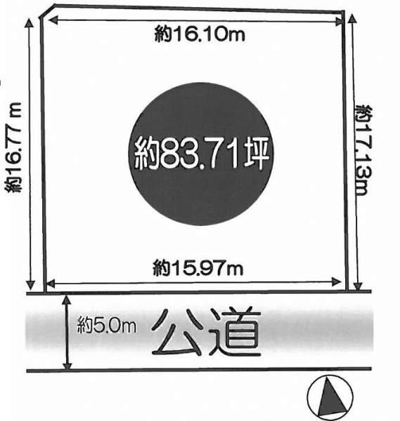 Compartment figure. Land price 59,800,000 yen, Land area 276.73 sq m