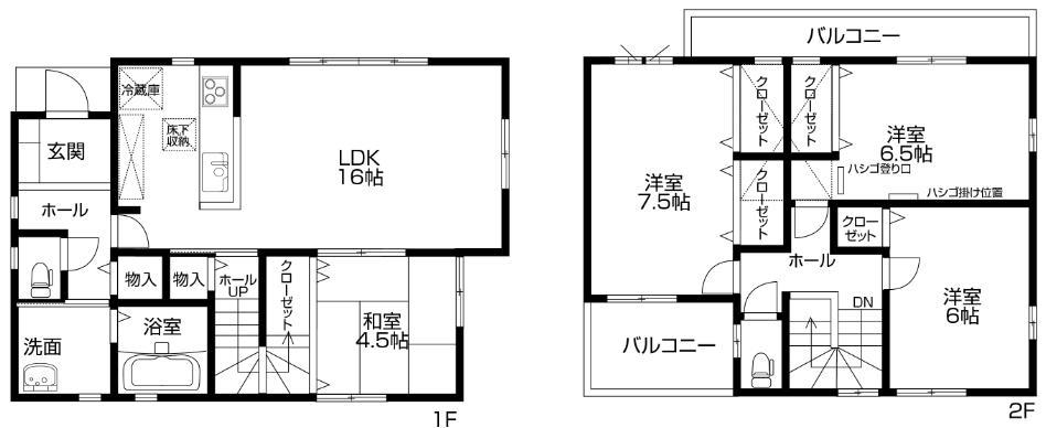 Floor plan. 31,800,000 yen, 4LDK, Land area 96.45 sq m , Building area 98.82 sq m
