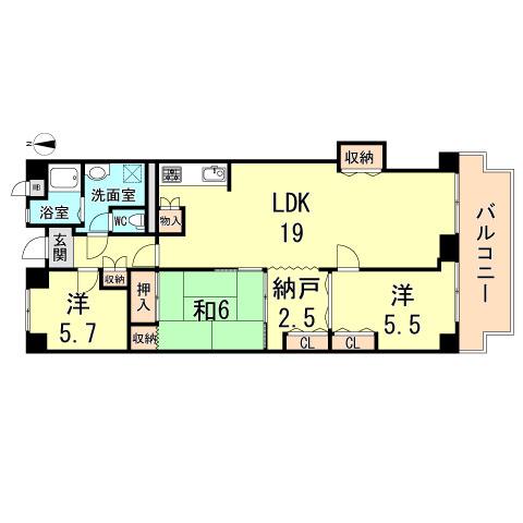 Floor plan. 3LDK+S, Price 18.9 million yen, Occupied area 88.07 sq m , Balcony area 10.65 sq m