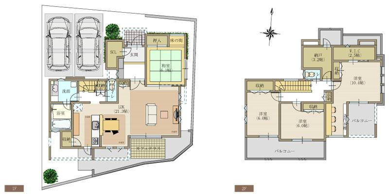 Floor plan. (A), Price 108 million yen, 4LDK+S, Land area 156.97 sq m , Building area 132.49 sq m