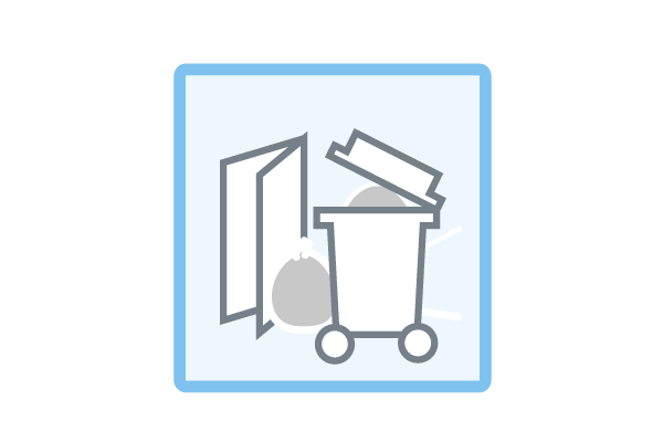 Variety of services.  [Dust shooter Service] Just leave out the garbage in front of the entrance of each residence staff is collecting the garbage ・ Transportation. There is no need to bring up the trash yard ※ But only twice a week of household waste (combustible waste). Please ask to the clerk for more information (logo)