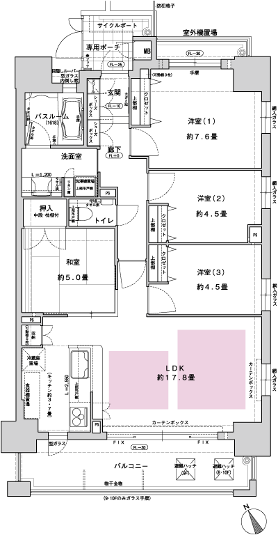 Floor: 4LDK, occupied area: 85.03 sq m, Price: 49.8 million yen
