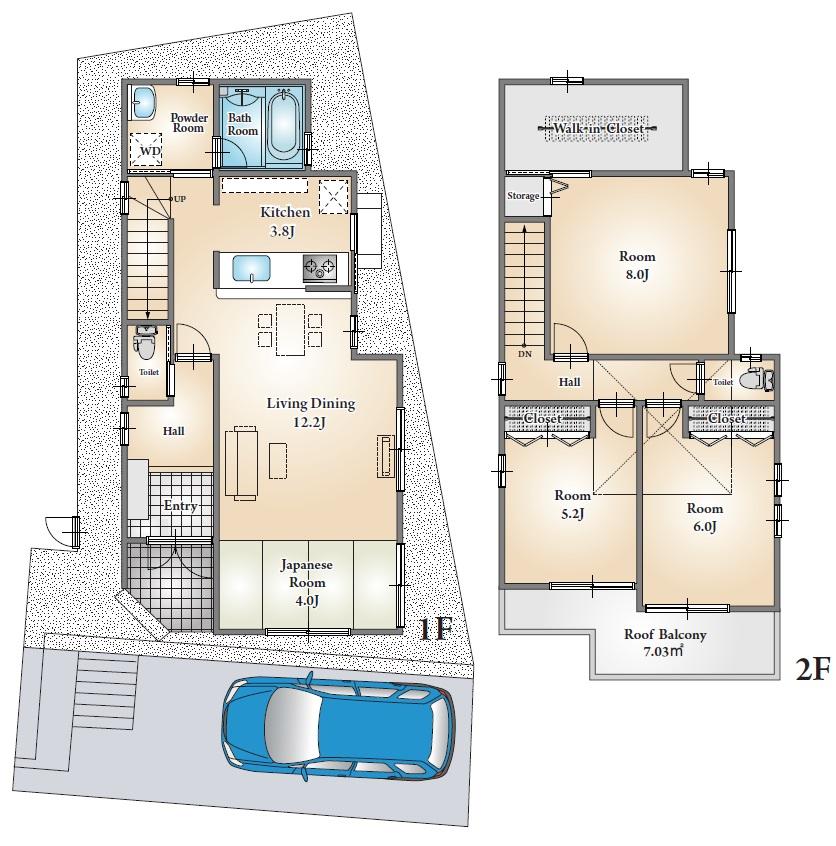 Other. Reference Plan No. 1 destination Total floor area of ​​98.95 sq m  (First floor 49.68 sq m  ・ Second floor 49.27 sq m)