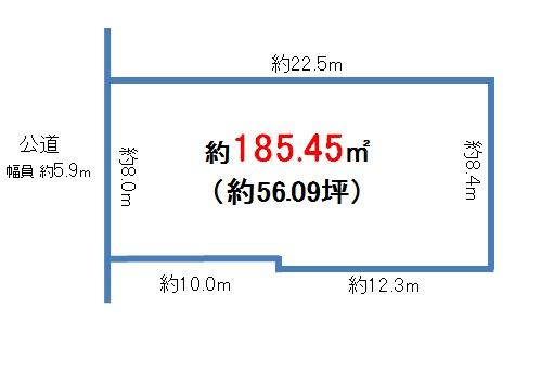 Compartment figure. Land price 75,800,000 yen, Land area 185.45 sq m