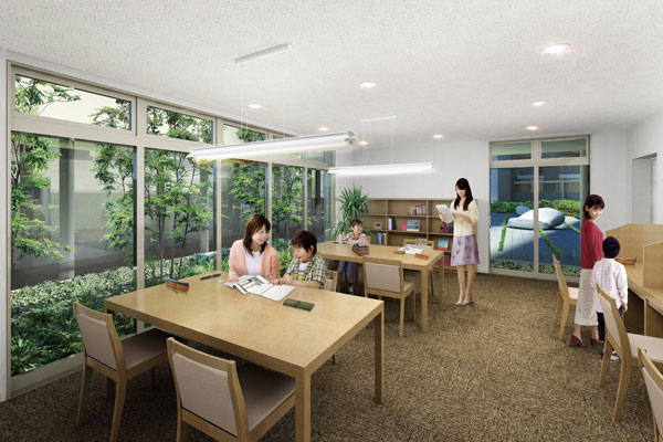 Shared facilities.  [Study Room] In calm atmosphere, You can, such as reading or study (Rendering)