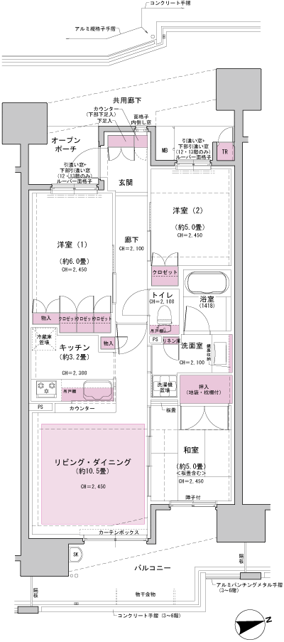 Floor: 3LDK, occupied area: 67.76 sq m, Price: 25,200,000 yen ~ 26.2 million yen