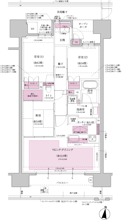 Floor: 3LDK, occupied area: 74.45 sq m, Price: 28.5 million yen ~ 30,700,000 yen
