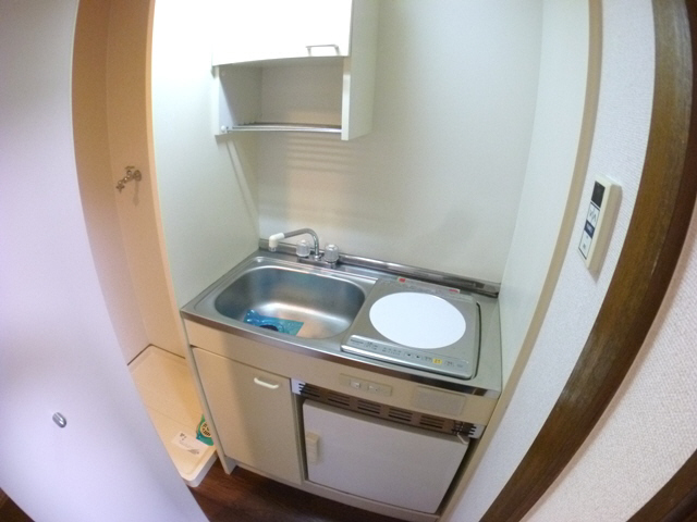 Kitchen. Mini fridge to IH stove, Indoor Laundry Storage Yes