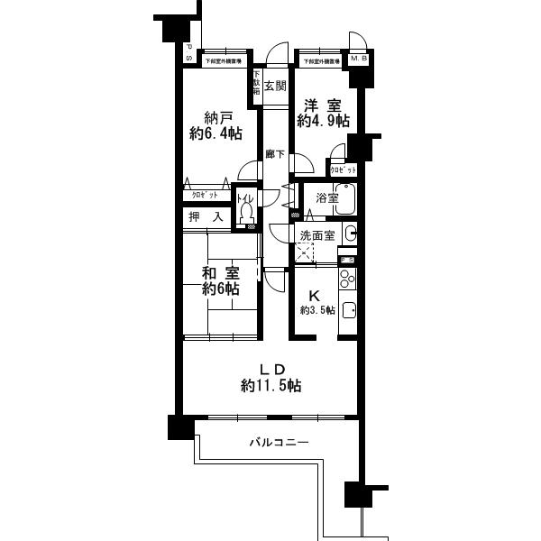 Floor plan. 2LDK + S (storeroom), Price 31,800,000 yen, Footprint 72.6 sq m , Balcony area 9.67 sq m