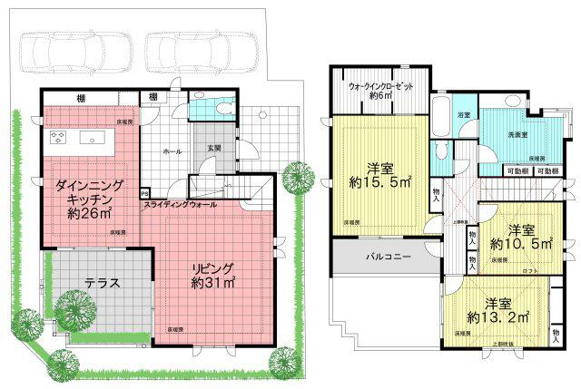 Floor plan. 69 million yen, 3LDK, Land area 175.69 sq m , Building area 160.96 sq m