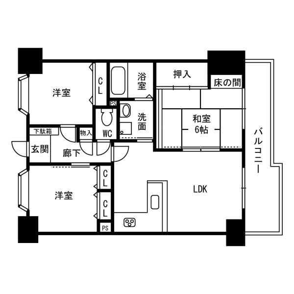 Floor plan. 3LDK, Price 27,800,000 yen, Footprint 69 sq m , Balcony area 10.5 sq m