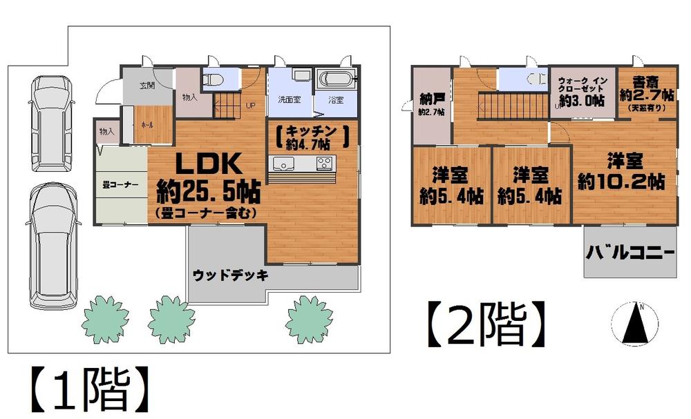 Floor plan. 60,800,000 yen, 3LDK + S (storeroom), Land area 174.98 sq m , Building area 125.26 sq m