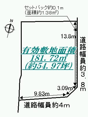 Compartment figure. Land price 55 million yen, Land area 183.1 sq m