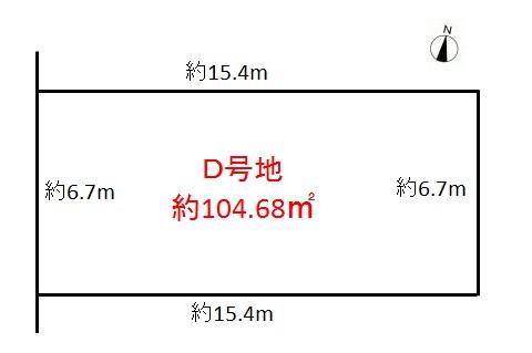 Compartment figure. Land price 37,800,000 yen, Land area 104.68 sq m