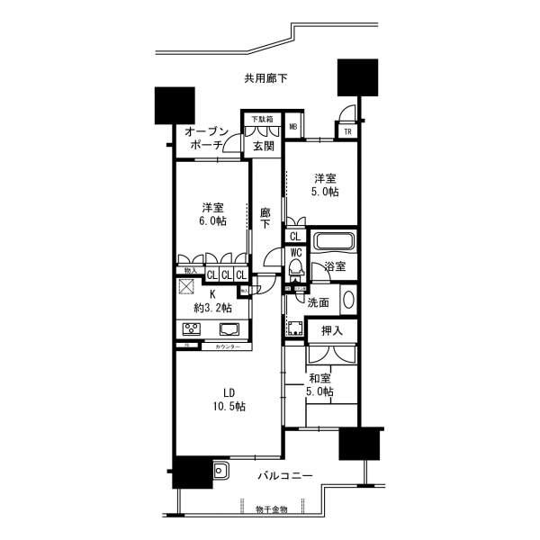 Floor plan. 3LDK, Price 21.5 million yen, Occupied area 67.76 sq m , Balcony area 14.07 sq m
