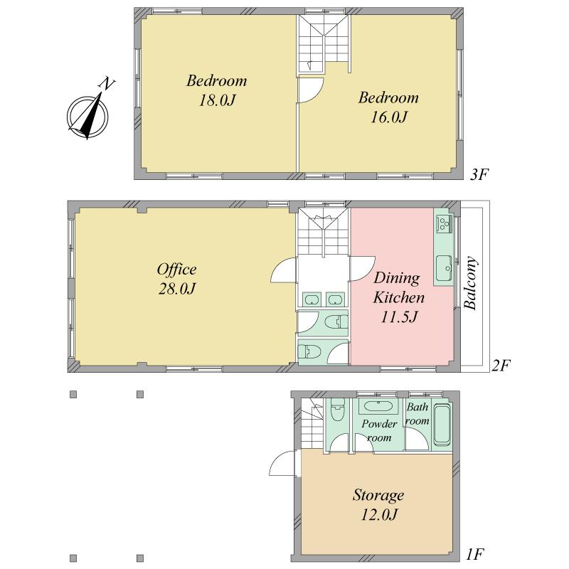 Floor plan. 22,800,000 yen, 3DK, Land area 96.59 sq m , Building area 144.66 sq m floor plan