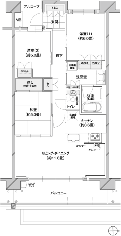 Floor: 3LDK, occupied area: 72.87 sq m, Price: TBD