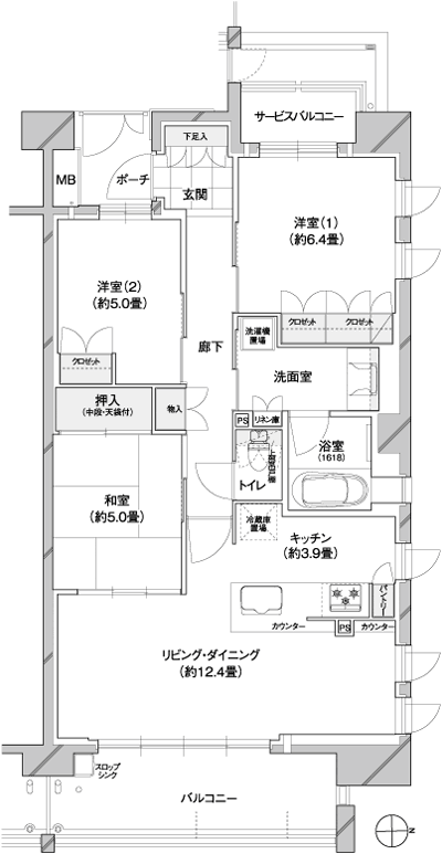 Floor: 3LDK, occupied area: 77.61 sq m, Price: TBD