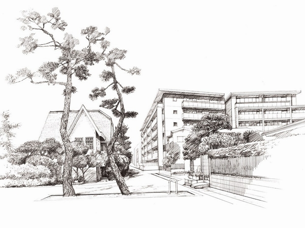Exterior - Rendering and city illustration (published illustrations which was raised to draw on the basis of the design books, Government guidance, The shape of the building by the convenience and the like on the construction ・ There may be slight changes in planting)