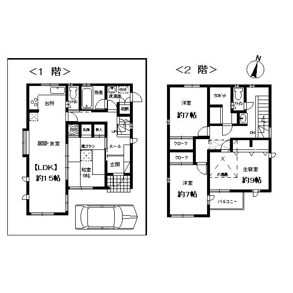 Floor plan. 54,800,000 yen, 4LDK + S (storeroom), Land area 99.65 sq m , Building area 114.27 sq m