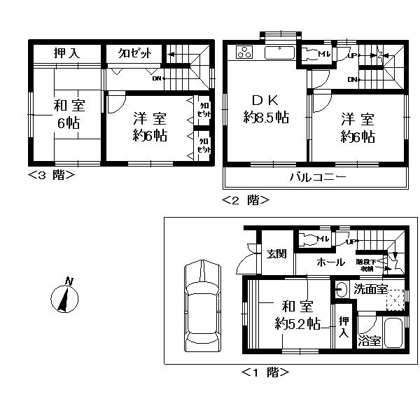 Floor plan. 22,800,000 yen, 4DK, Land area 59.14 sq m , Building area 86.23 sq m