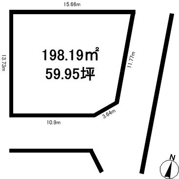 Compartment figure. Land price 24,800,000 yen, Land area 198.19 sq m
