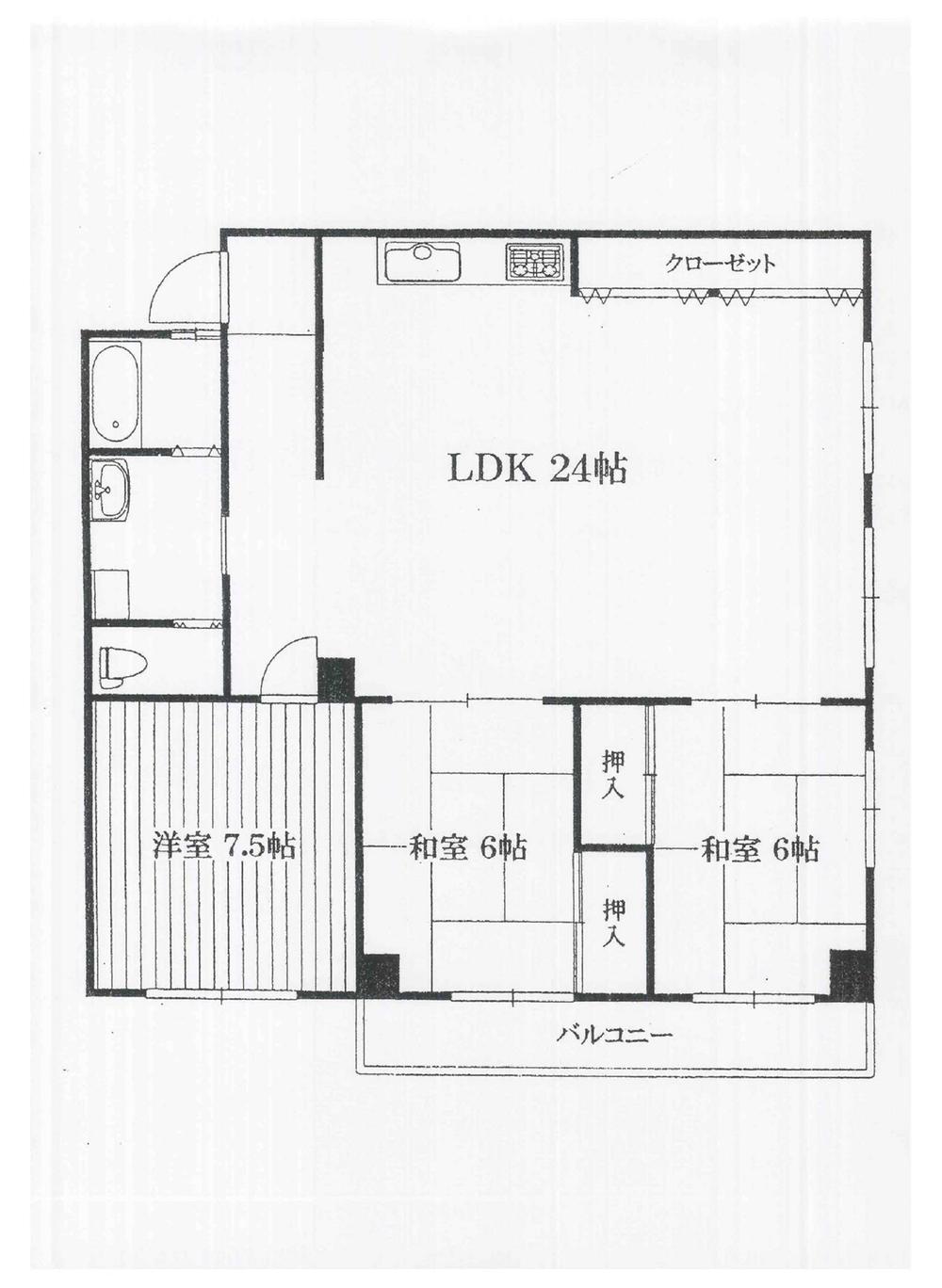 Floor plan. 3LDK, Price 13.8 million yen, Occupied area 80.25 sq m