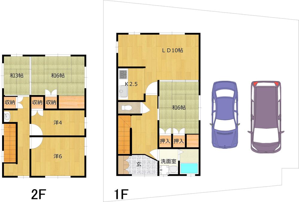 Floor plan. 42,800,000 yen, 3LDK + S (storeroom), Land area 180.82 sq m , Building area 98.02 sq m
