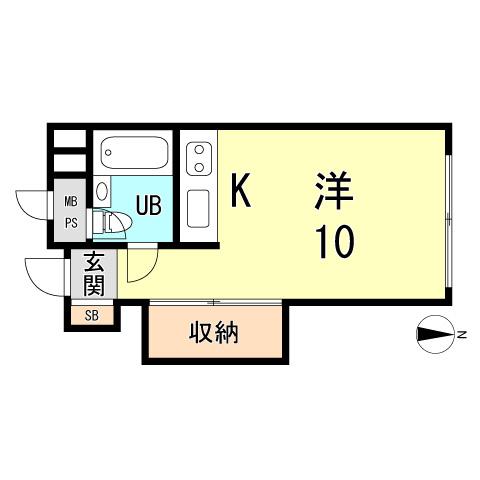 Floor plan. Price 6.4 million yen, Occupied area 23.71 sq m