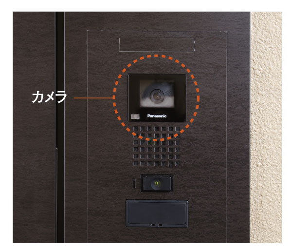 Security.  [Camera-equipped intercom Genkanshi machine] Entrance of the auto-lock after unlocking, Even the entrance before each dwelling unit, It is possible to re-check in a room of the monitor (same specifications)