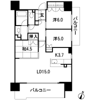 Floor: 3LDK, occupied area: 75.13 sq m, Price: 44,710,372 yen ~ 48,618,942 yen