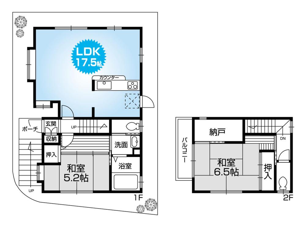 Floor plan. 33,800,000 yen, 2LDK, Land area 93.31 sq m , Building area 74.03 sq m