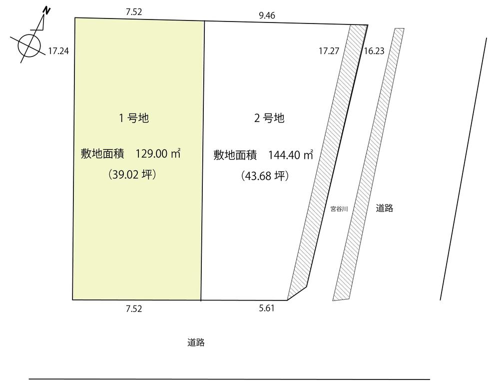 Compartment figure. Land price 49,800,000 yen, Land area 129 sq m