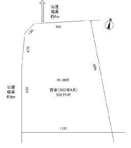 Compartment figure. Land price 56,800,000 yen, Land area 141.58 sq m