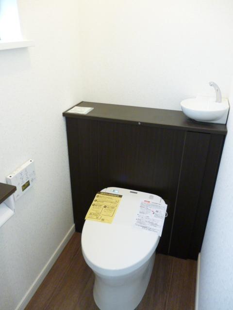 Toilet. Spacious space of meter module