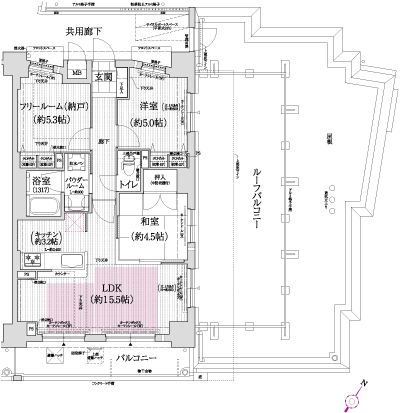 Floor: 2LDK + free room, occupied area: 66.72 sq m, price: 32 million yen